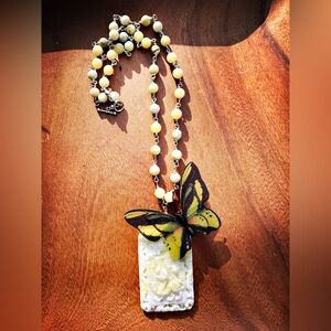 Light Lime Green Carved Stone Dragon Pendant, on Light Green Agate Stone